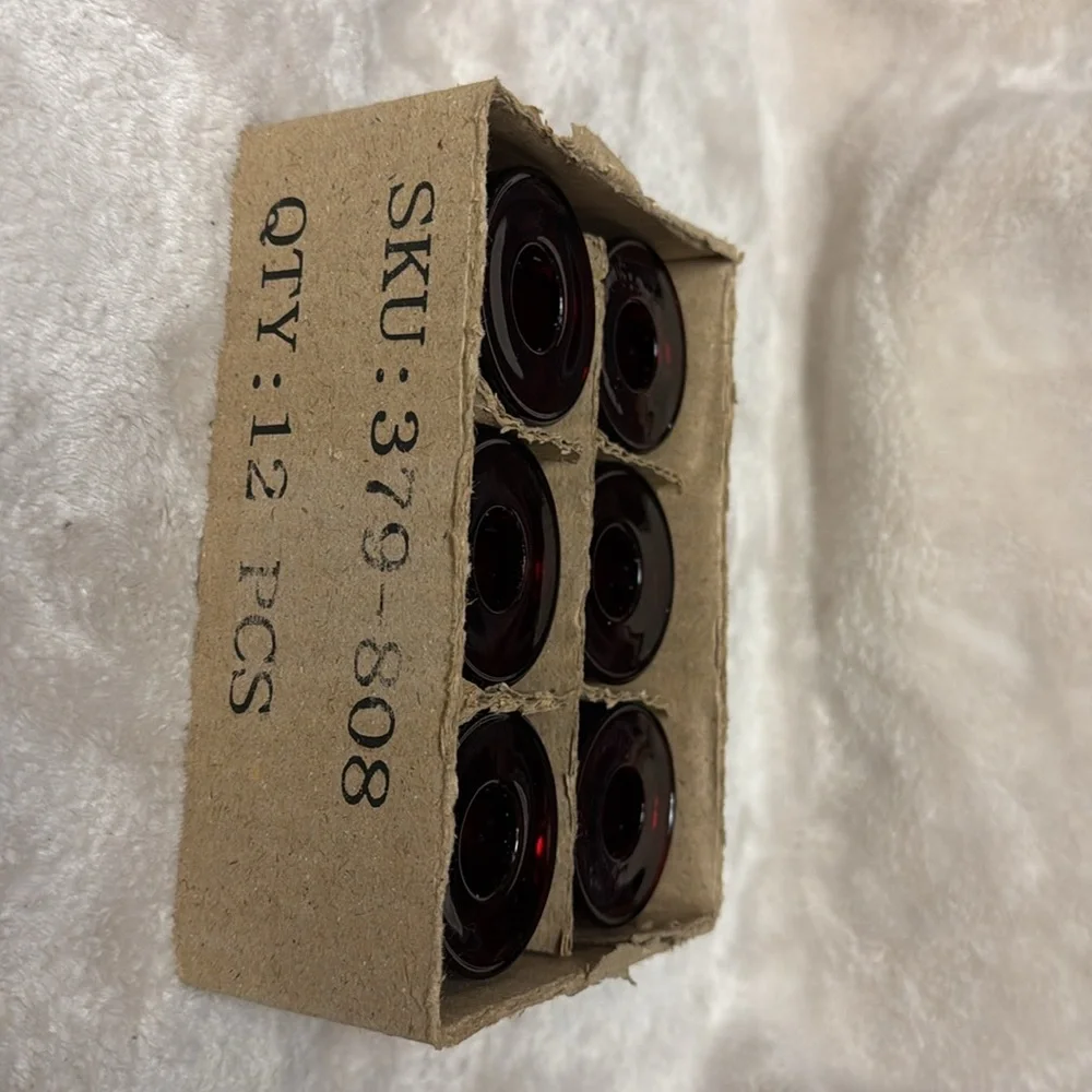 12 CRATE & BARREL RED TAPER CANDLE HOLDERS
